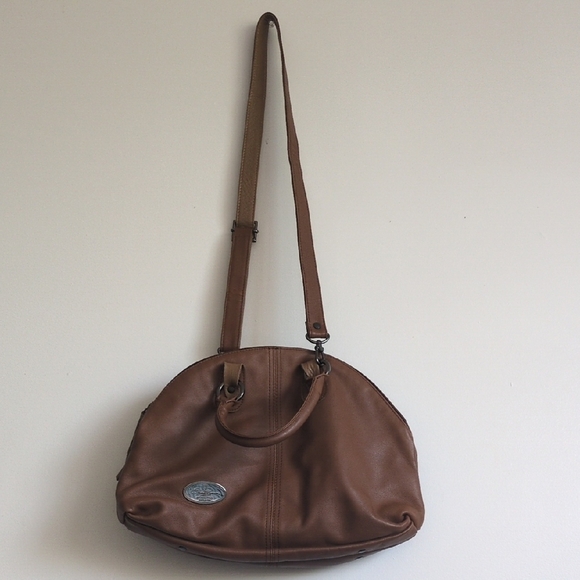 Peruzzi Brown Leather Satchel - Picture 8 of 11